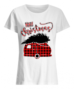 Merry Christmas Camping Car With Christmas Tree Tshir Classic Women's T-shirt