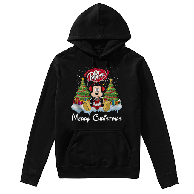 Mickey Mouse drink Dr Pepper Merry Christmas Unisex Hoodie