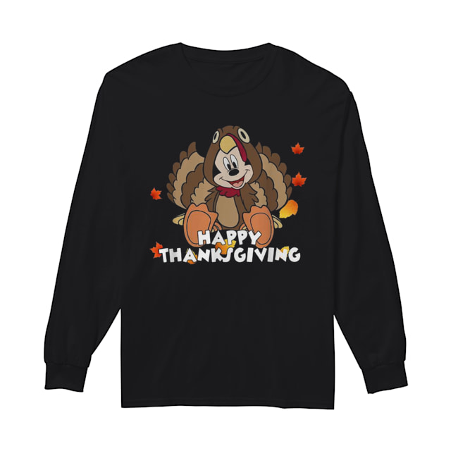 Mickey Mouse happy thanksgiving Long Sleeved T-shirt