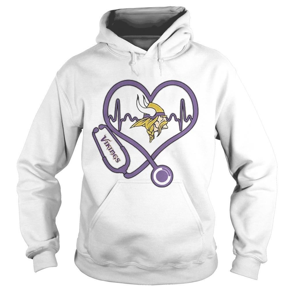 Minnesota Vikings nurse heartbeat Hoodie