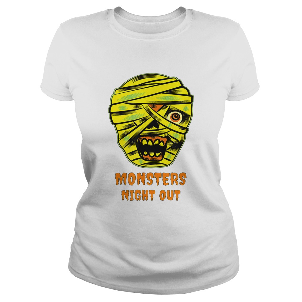 Monsters Night Out with Mummies Funny Easy Halloween Costume Classic Ladies