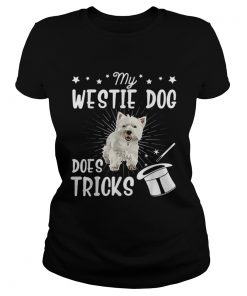 My Westie Does Tricks Halloween Dad Mom Dog Retro  Classic Ladies