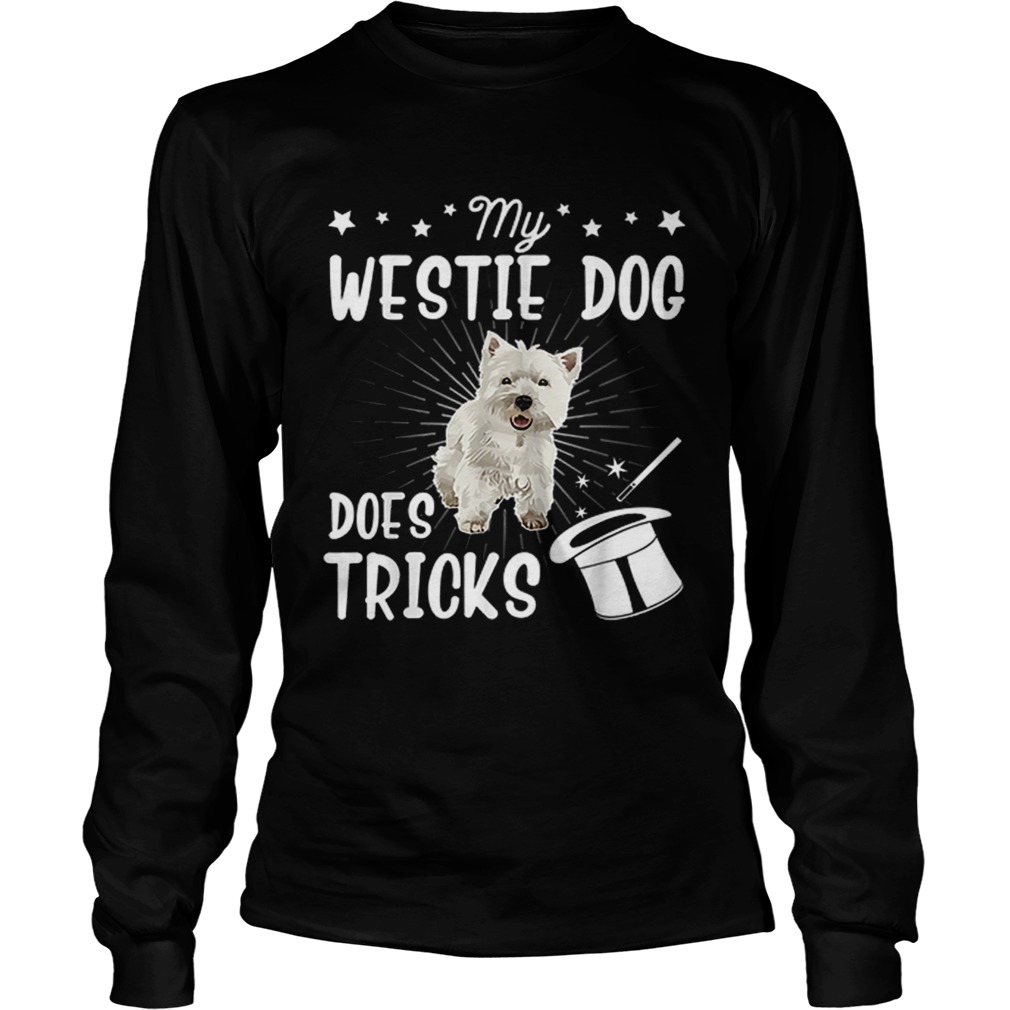 My Westie Does Tricks Halloween Dad Mom Dog Retro LongSleeve