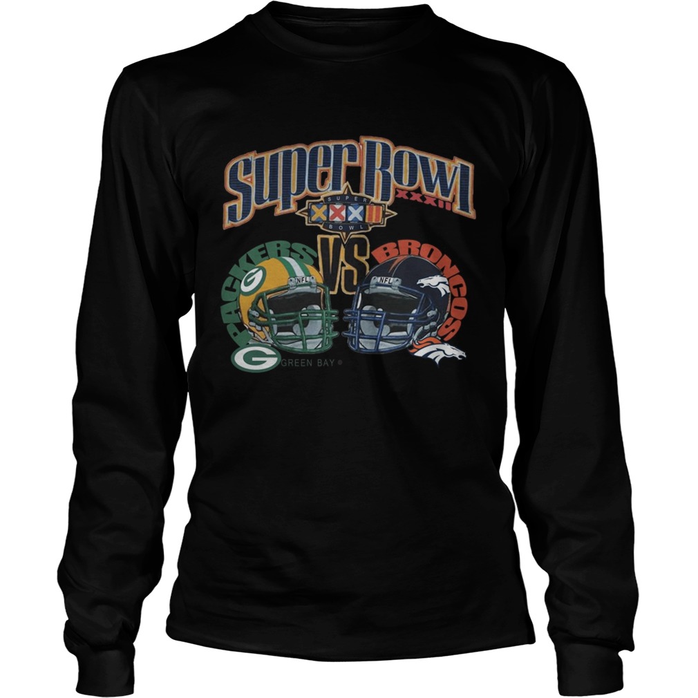 NFL Super Bowl XXXII Sunday January 25 1998 San Diego California Green Bay Packers Vs Broncos Denve LongSleeve