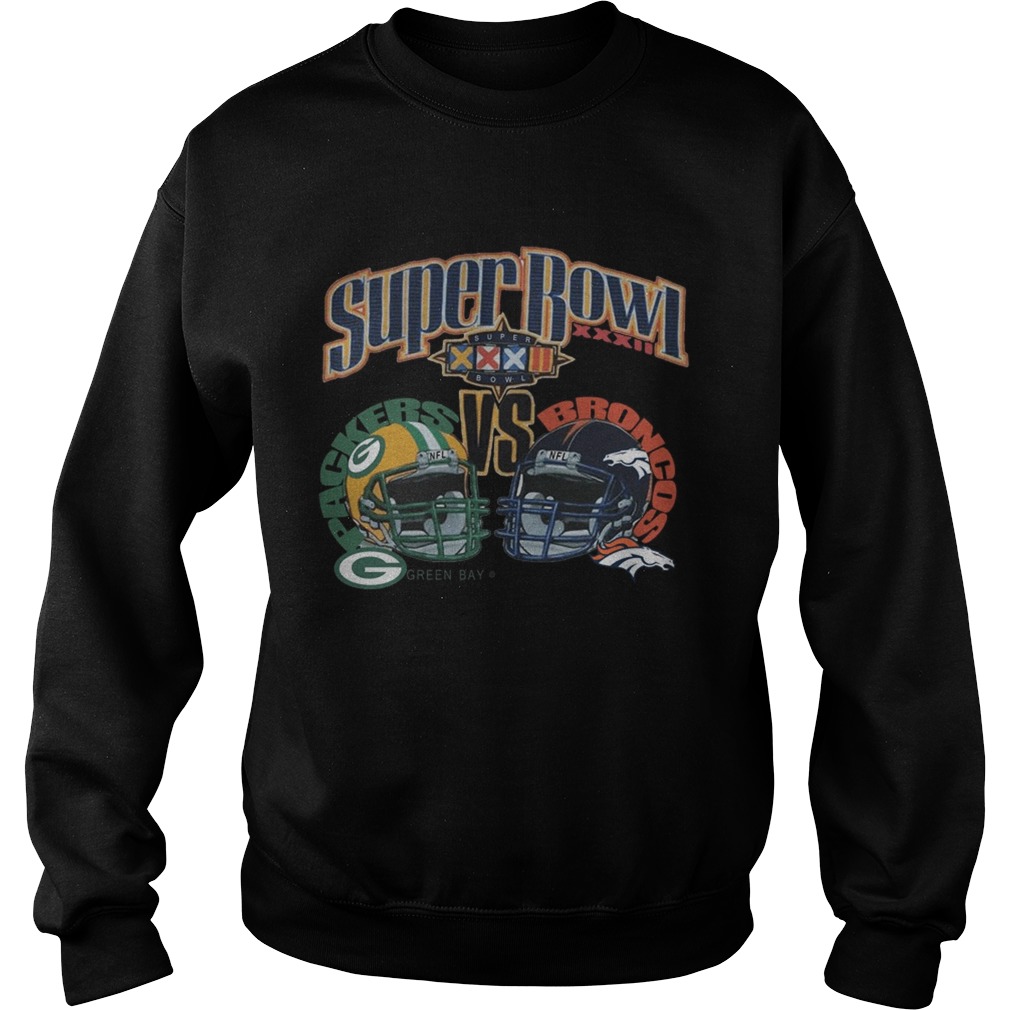 NFL Super Bowl XXXII Sunday January 25 1998 San Diego California Green Bay Packers Vs Broncos Denve Sweatshirt