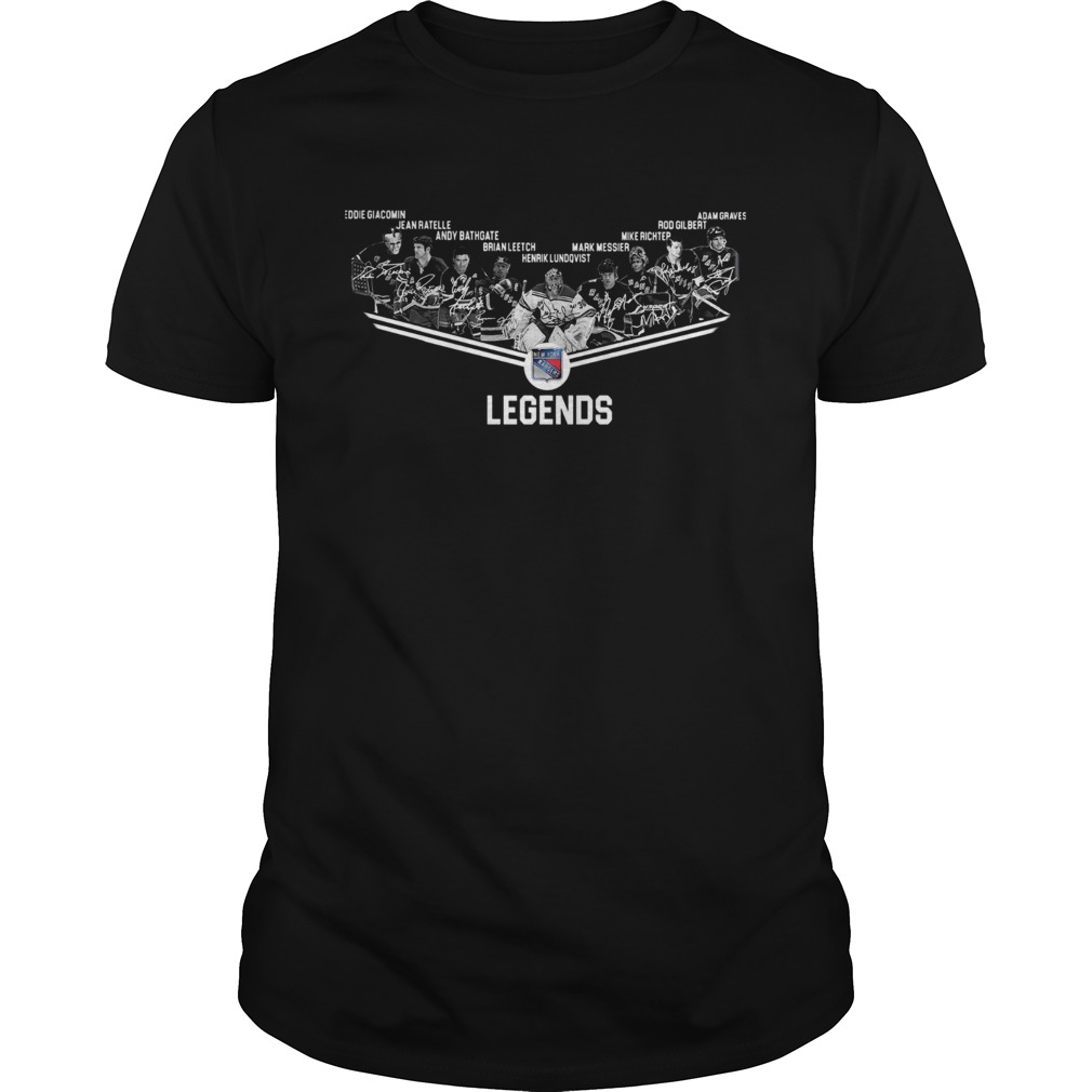 New York Rangers Legends Team Player Signature Shirt Unisex