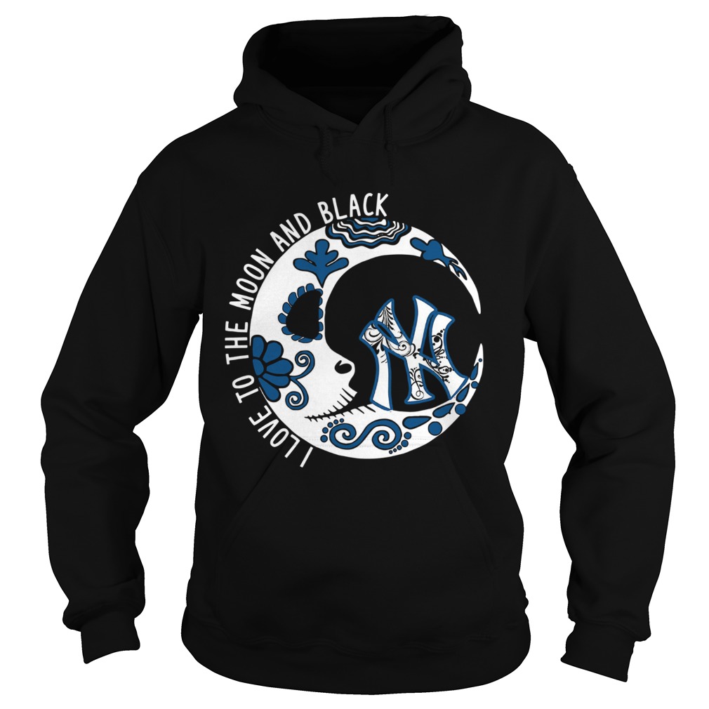 New York YanKees I love to the Moon and black Hoodie