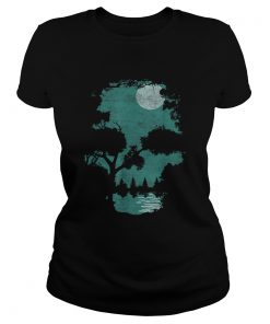 Nice Halloween Wilderness Skull illusion  Classic Ladies