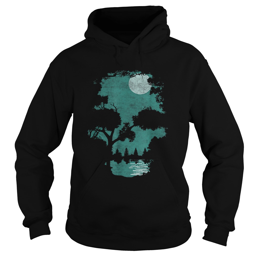 Nice Halloween Wilderness Skull illusion Hoodie