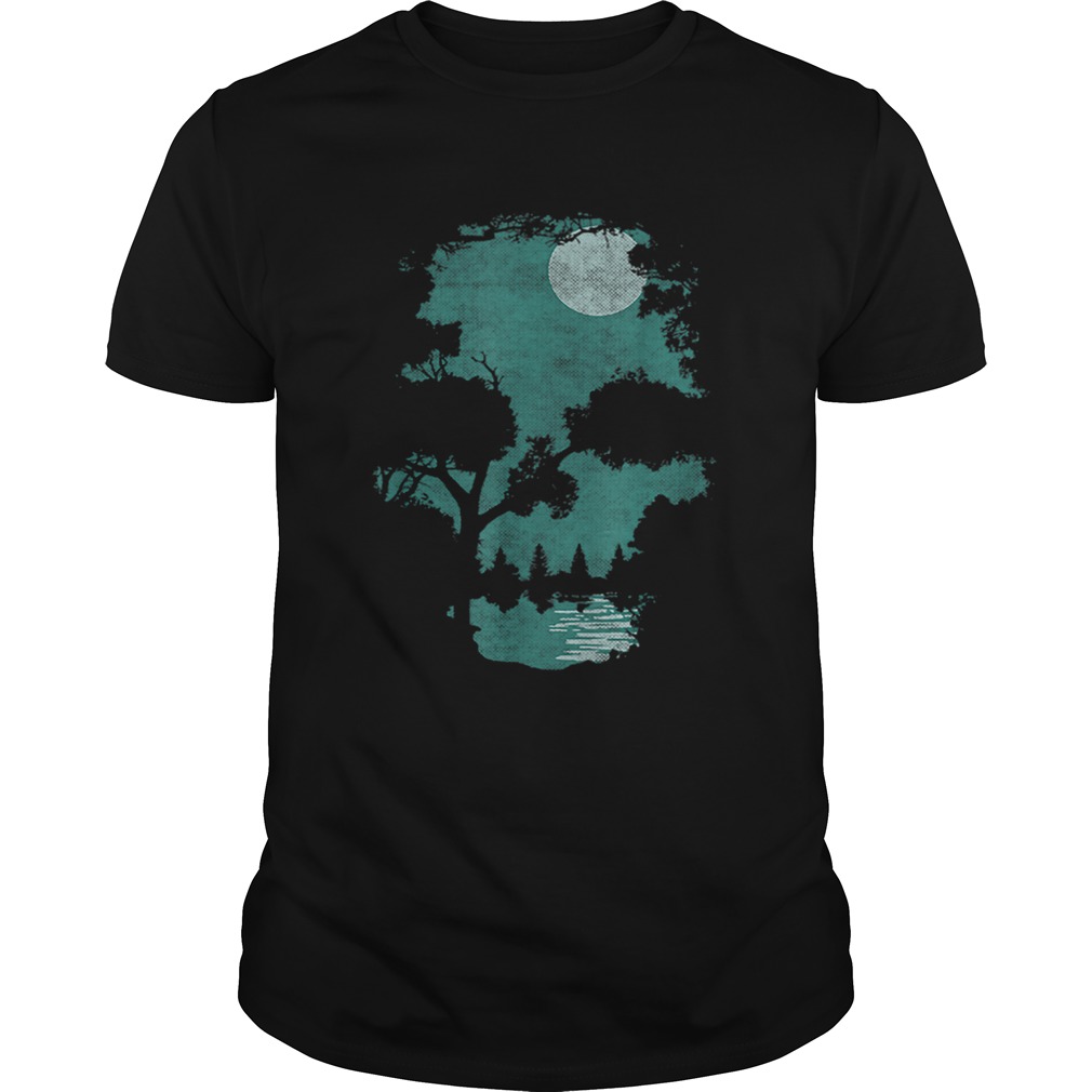 Nice Halloween Wilderness Skull illusion shirt