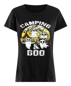 Nice Scary Camping & Boo Ghost Camp Beer Halloween Funny Gift  Classic Women's T-shirt