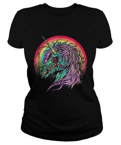 Nice Zombie Unicorn Unicorn Halloween  Classic Ladies