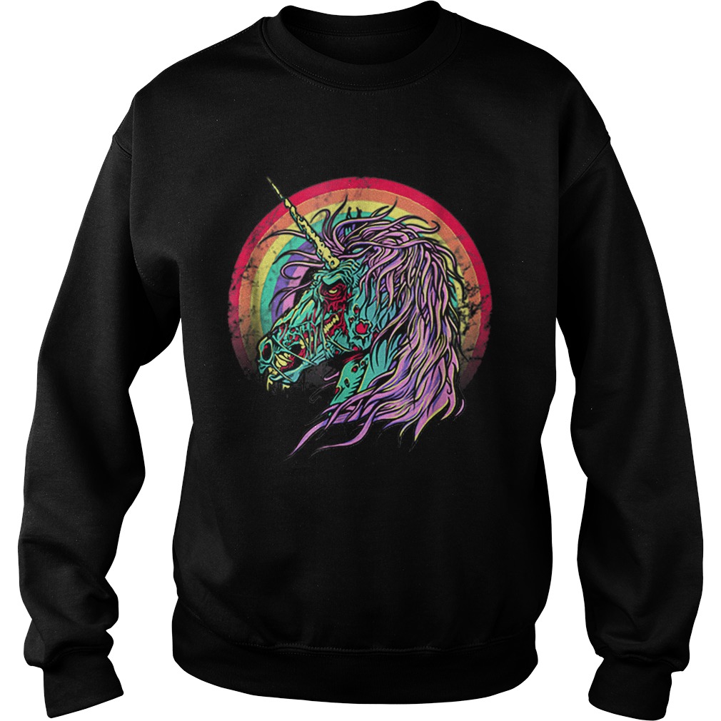Nice Zombie Unicorn Unicorn Halloween Sweatshirt