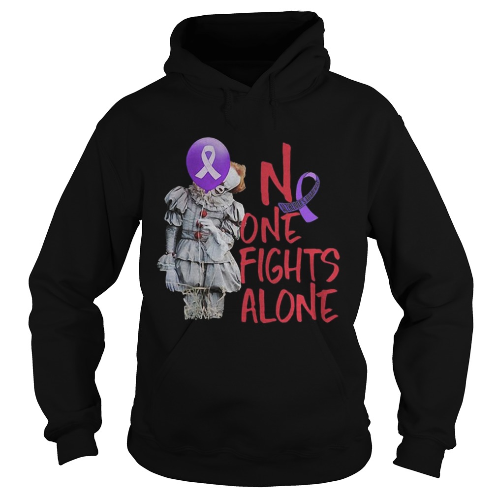 No one fights alone Pennywise alzheimer awareness t Hoodie