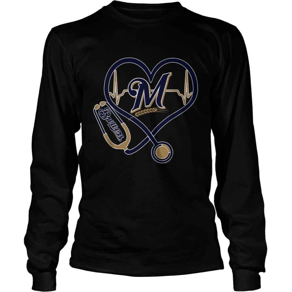 Nurse heart Milwaukee Brewers LongSleeve