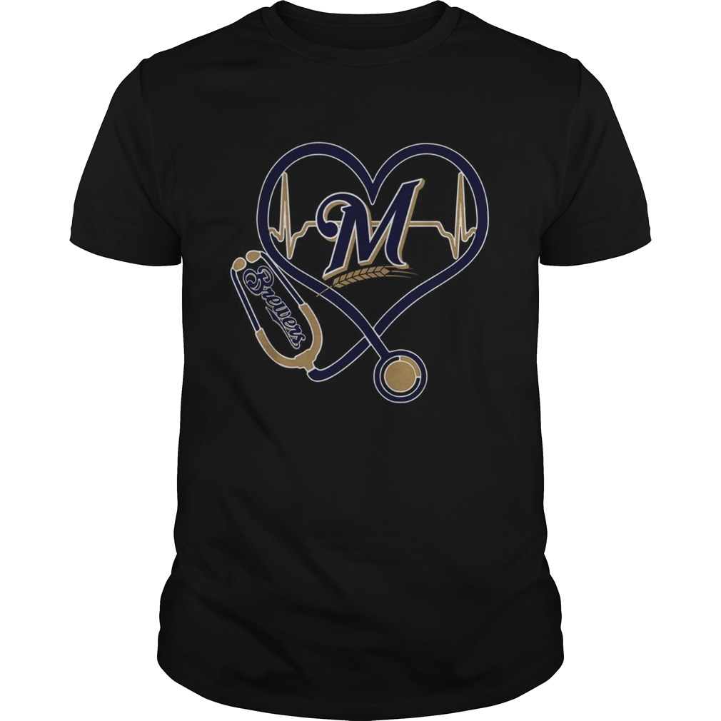 Nurse heart Milwaukee Brewers shirt