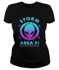Original Storm Area 51 Funny Alien Halloween Men Women  Classic Ladies