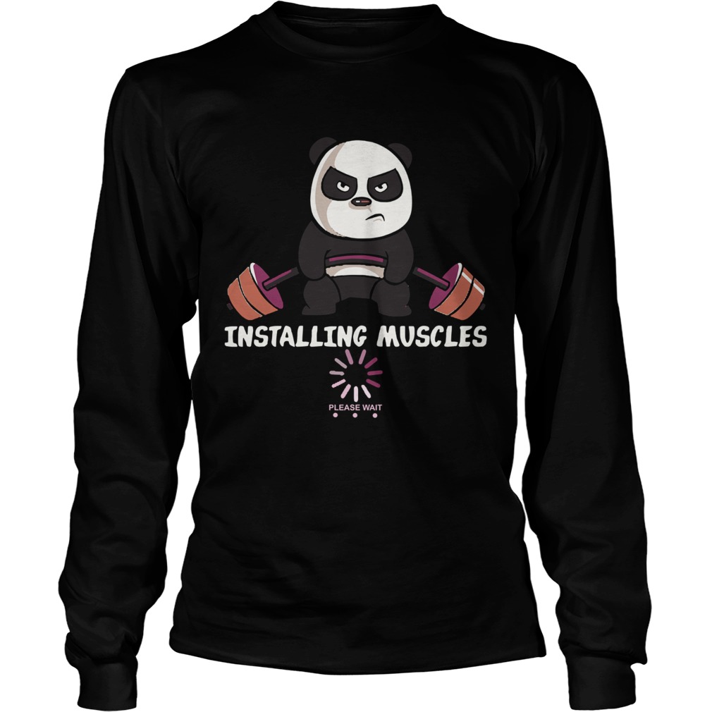 Panda Workout Installing Muscles Please wait LongSleeve