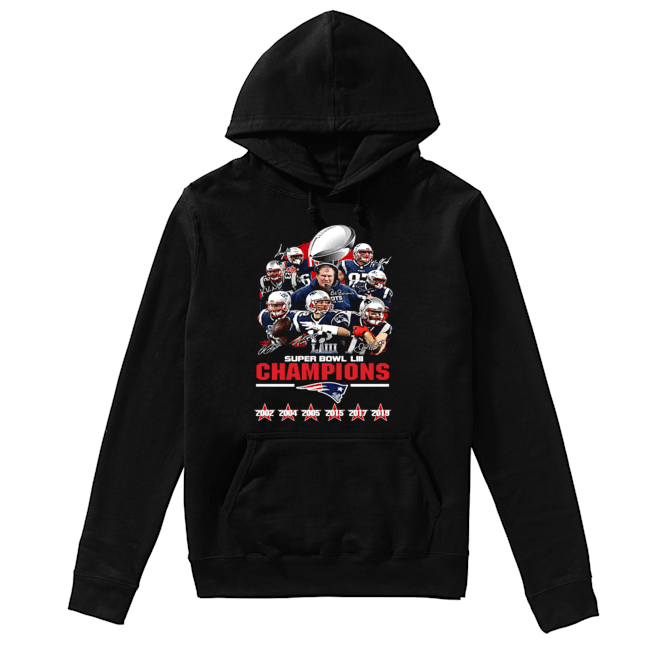 Patriot New England Super Bowl LIII Champions Signatures Shirt Unisex Hoodie