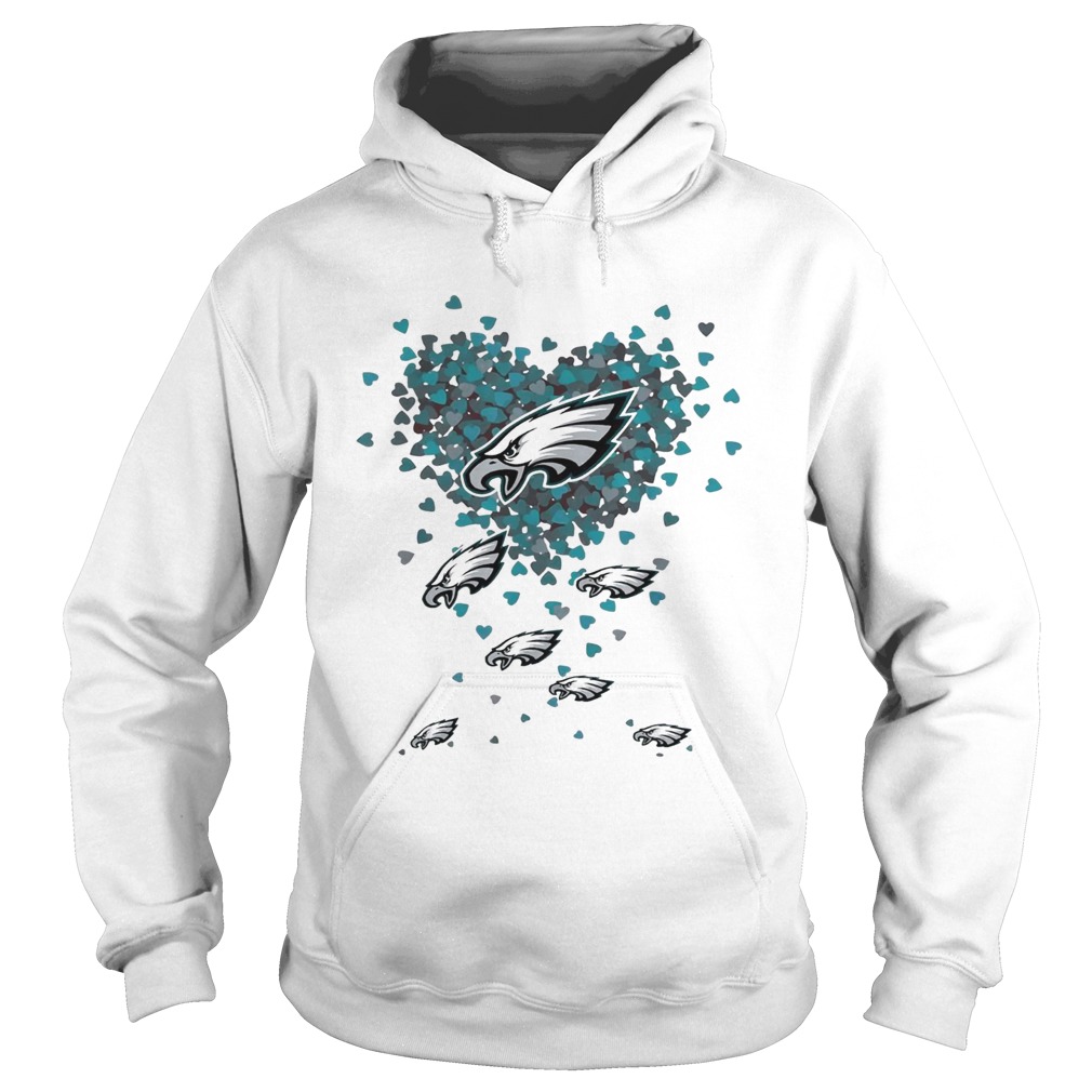 Philadelphia Eagles tiny hearts shape Hoodie