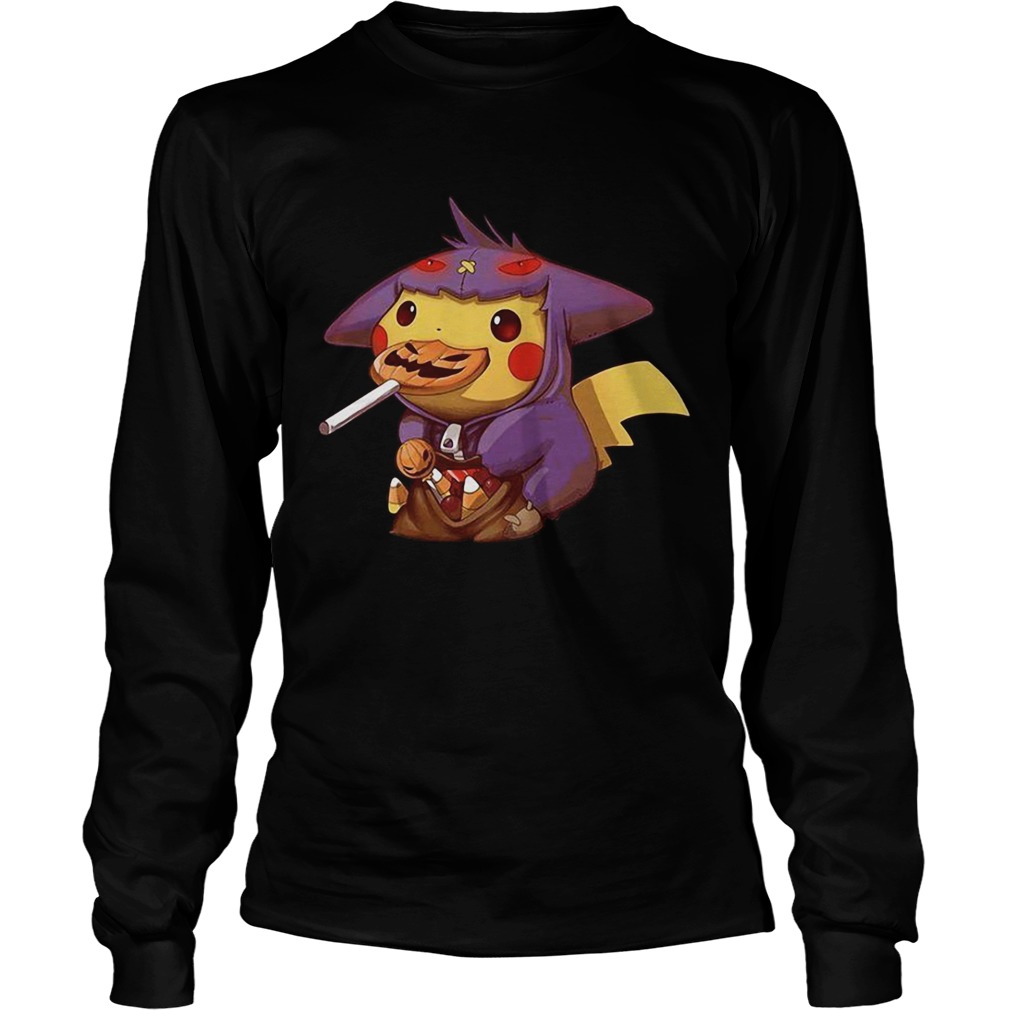 Pikachu gengar halloween trick or treat costume LongSleeve
