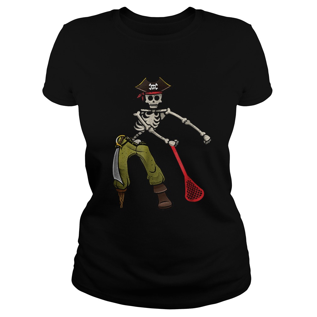 Pirate Skeleton Lacrosse Halloween Floss Dance Kids Classic Ladies
