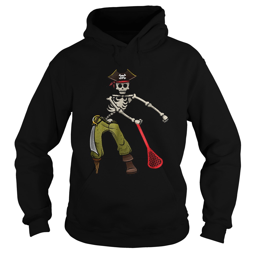 Pirate Skeleton Lacrosse Halloween Floss Dance Kids Hoodie