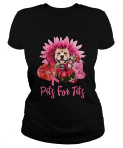 Pits for tits Pitbull Breast Cancer Awareness Gerbera Pumpkin  Classic Ladies