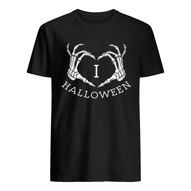 Premium Scary Skeleton Bones Hands I Love Halloween shirt