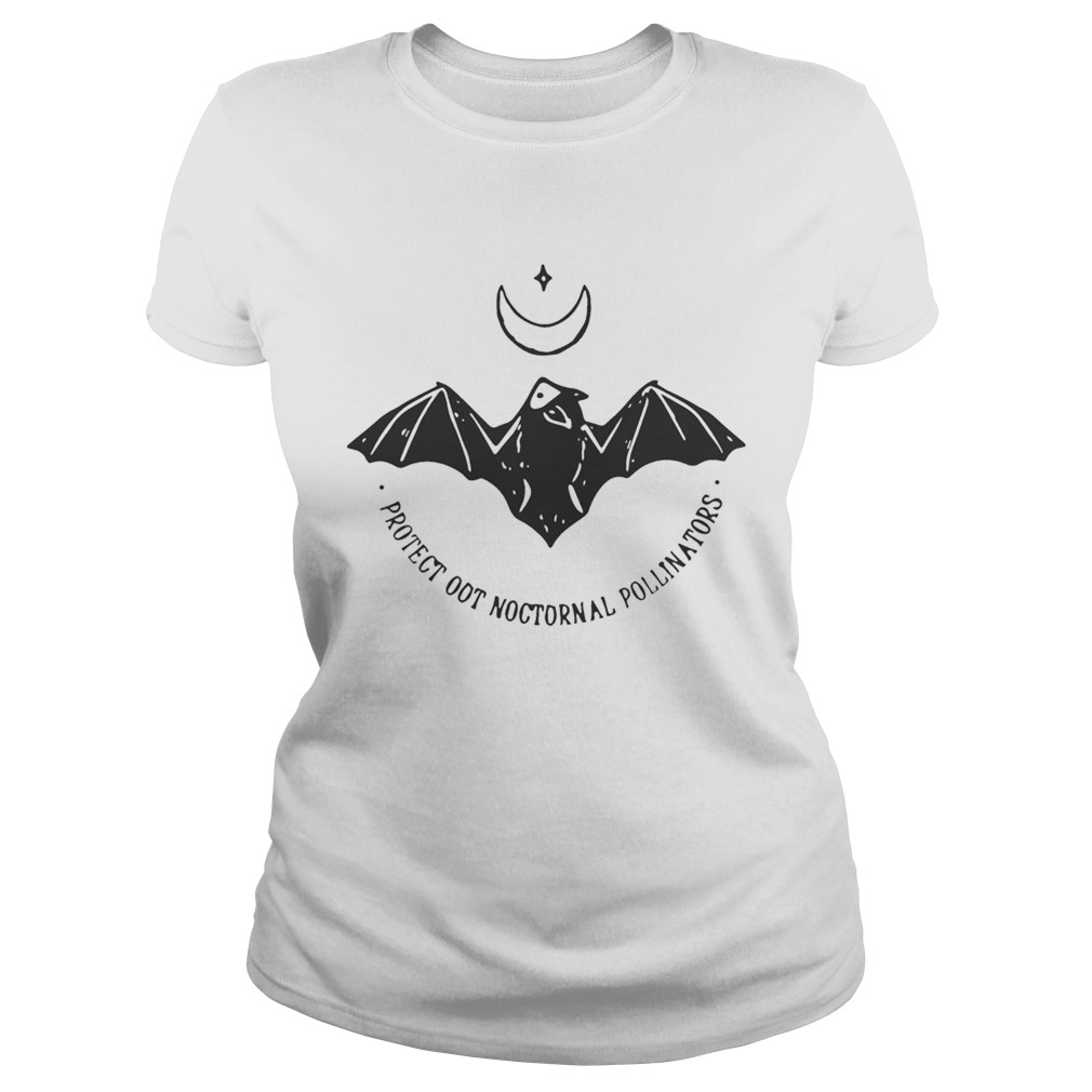 Protect Our Nocturnal Pollinators Bat Moon Shirt Classic Ladies
