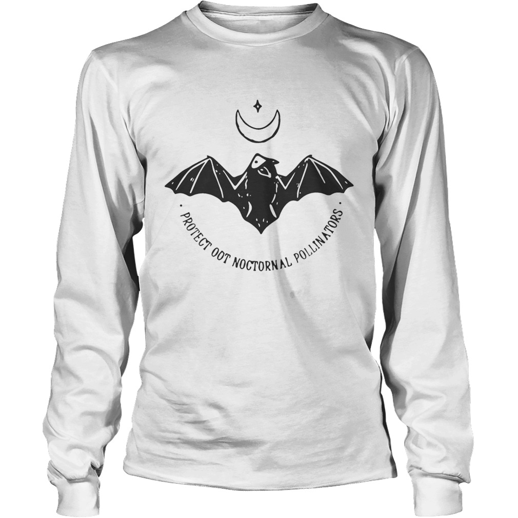Protect Our Nocturnal Pollinators Bat Moon Shirt LongSleeve