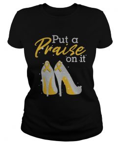Put A Praise On It Appendix Cancer Ribbons On High Heels Classic TShirt Classic Ladies