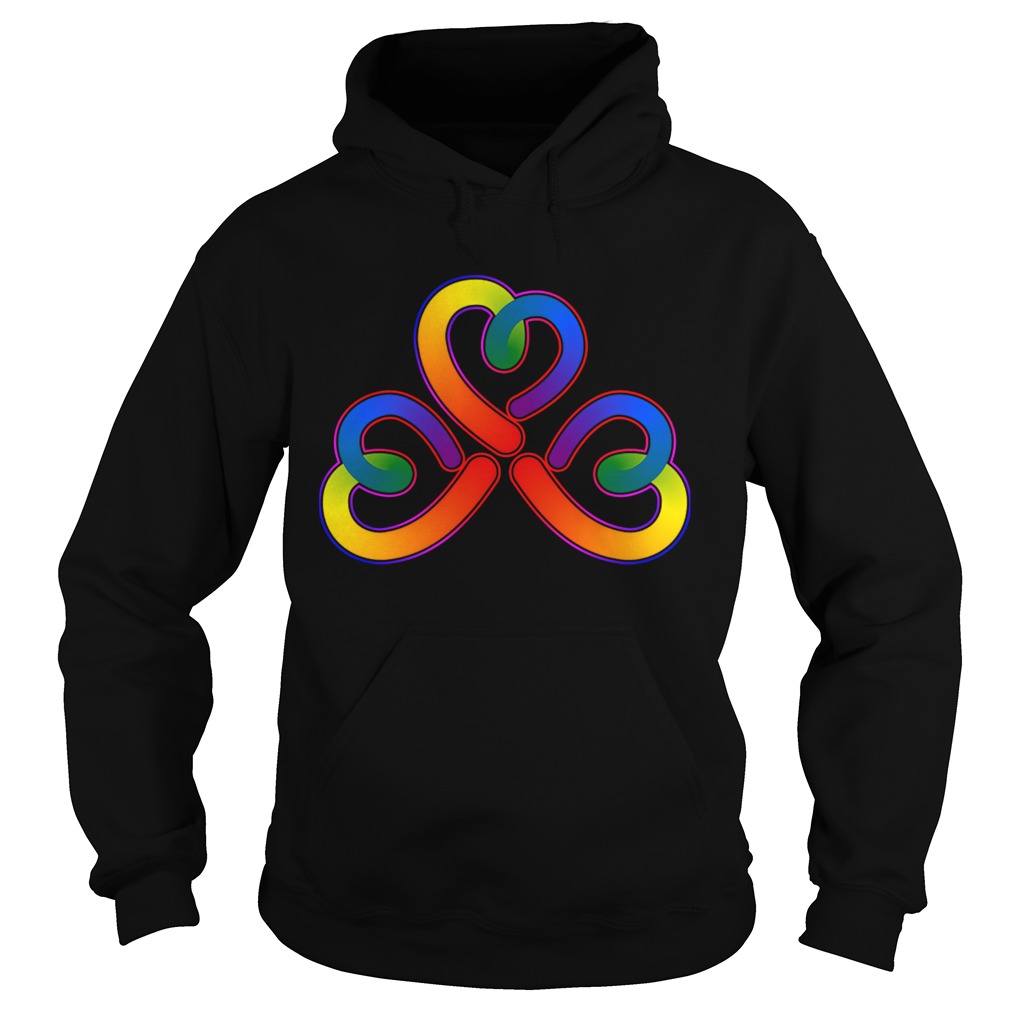 Rainbow Colored Hearts LGBT Pride TShirt Hoodie