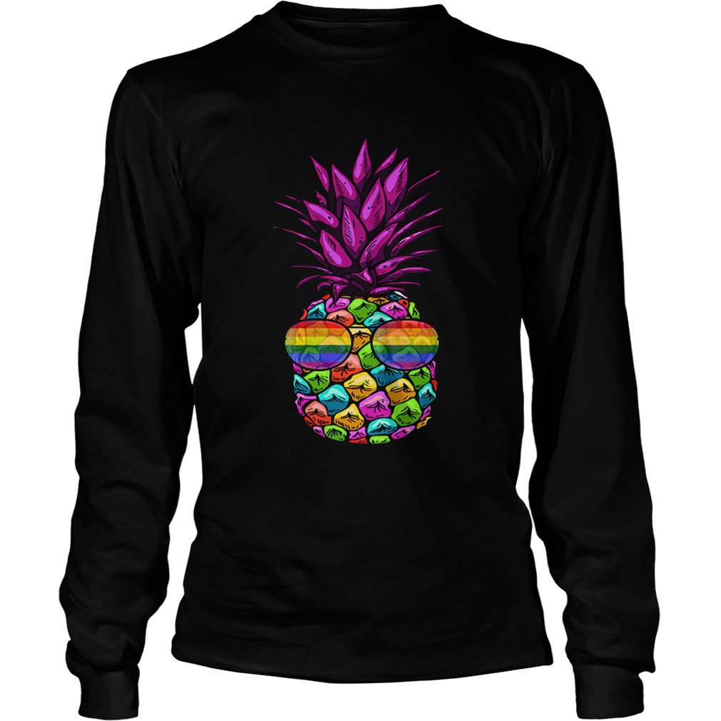 Rainbow Pride Pineapple LGBT Shirt Lesbian Gay Bi Homosexual Premium TShirt LongSleeve
