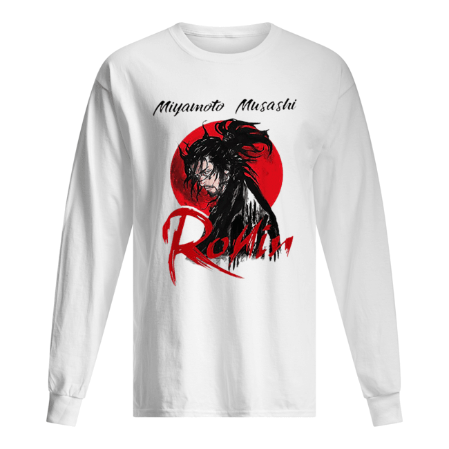 Red moon Miyamoto Musashi Ronin Long Sleeved T-shirt 