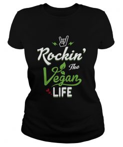Rockin The Vegan Life Vegan Gift TShirt Classic Ladies