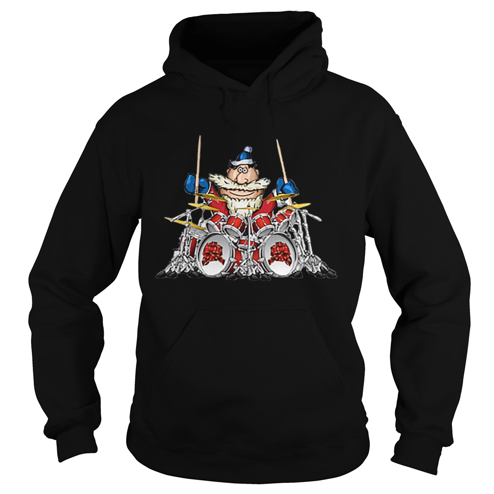 Santa Claus playing drummer Hoodie