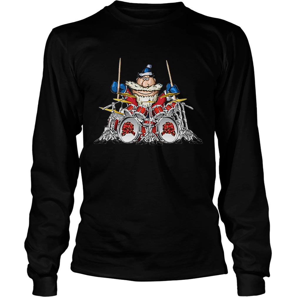 Santa Claus playing drummer LongSleeve