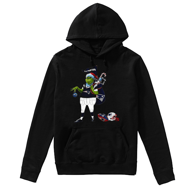 Santa Grinch New England Patriot Go Patriots Shirt Unisex Hoodie