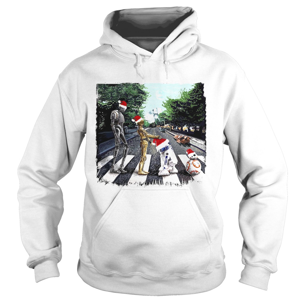 Santa Star Wars Characters Walking Road Hoodie