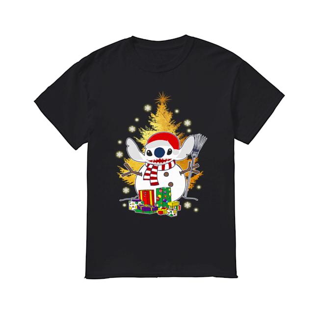 Santa Stitch Make Snowman Christmas Shirt