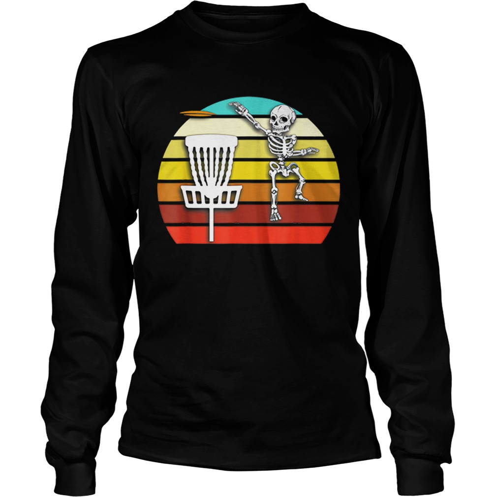 Skeleton Disc Golf Halloween LongSleeve
