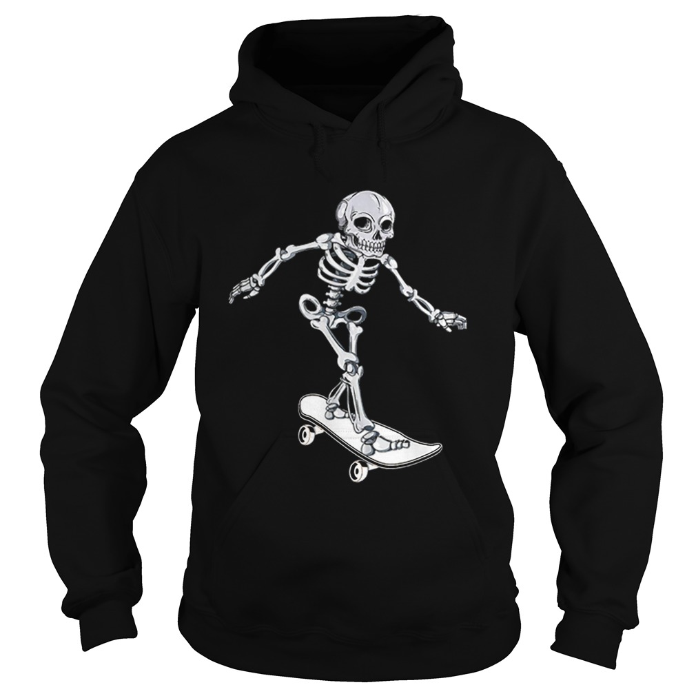 Skeleton Skateboarding Skateboarder Halloween Hoodie