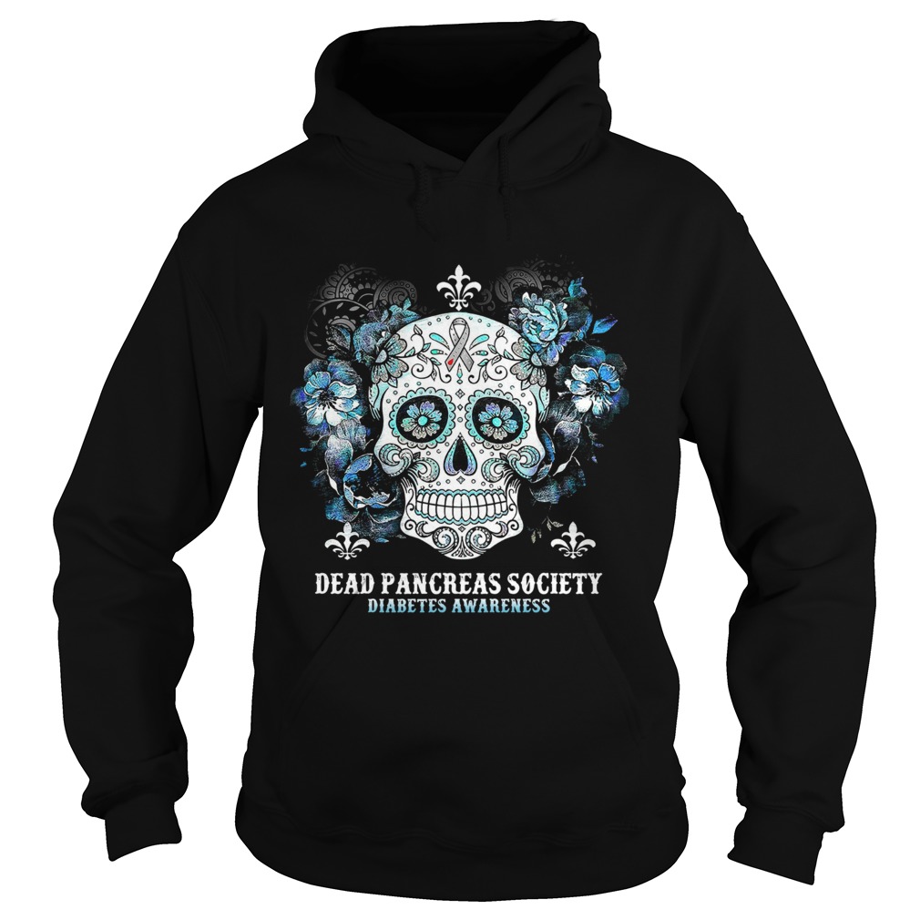 Skull Cancer Dead Pancreas Society Diabetes Awareness Shirt Hoodie
