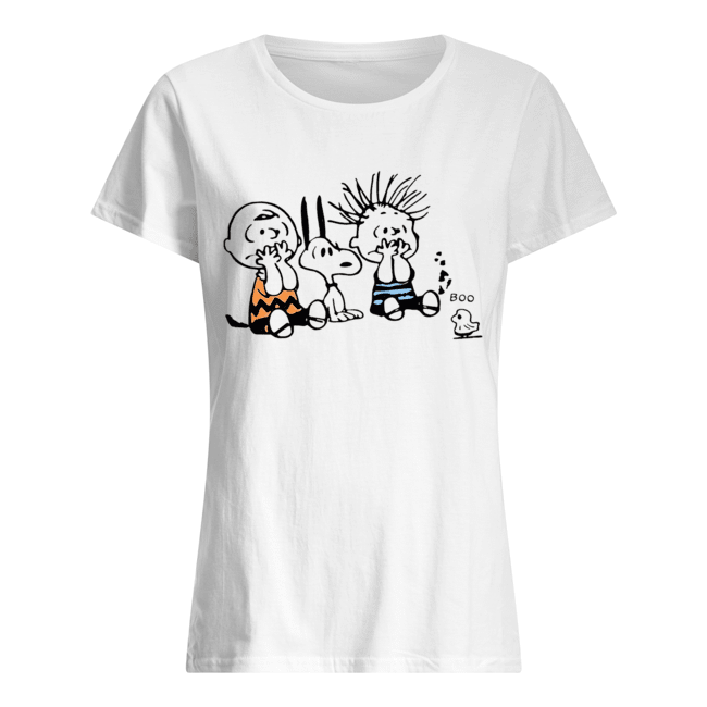 Snoopy and Charlie Brown boo ghost Classic Women's T-shirt