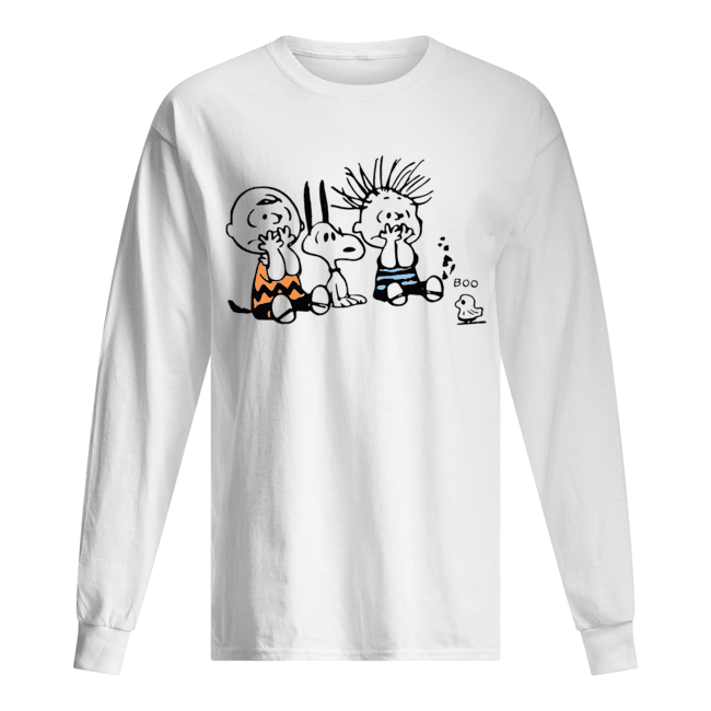 Snoopy and Charlie Brown boo ghost Long Sleeved T-shirt