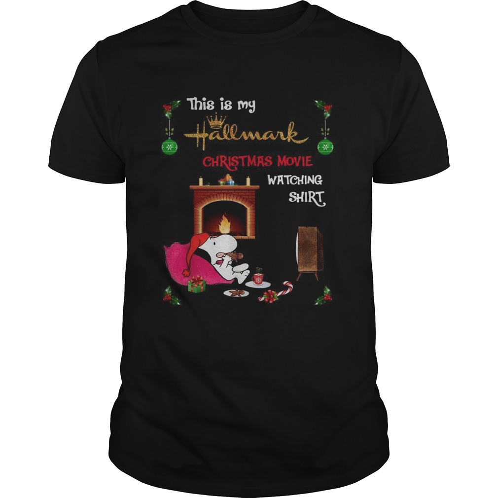Snoopy this is my hallmark Christmas movie watching shirt