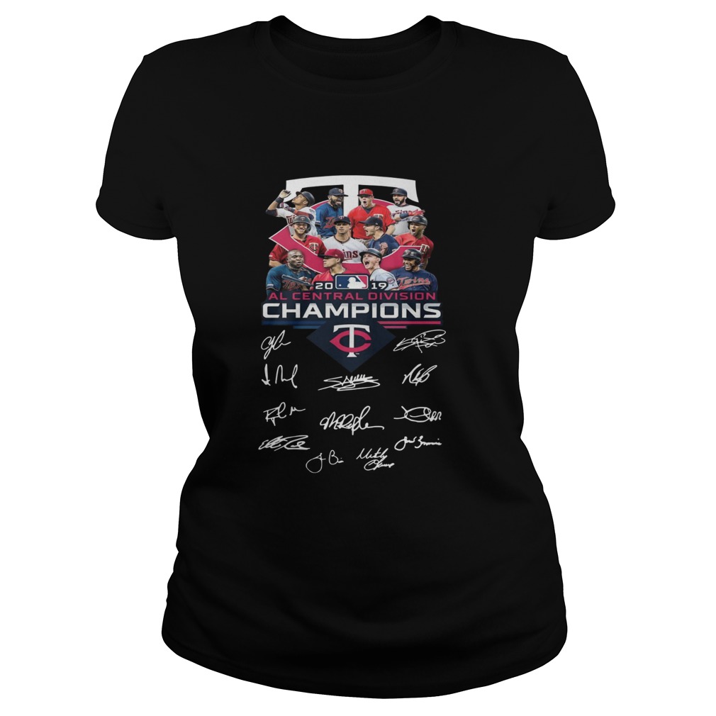 Squad Minnesota Twins al central division champion signature Classic Ladies