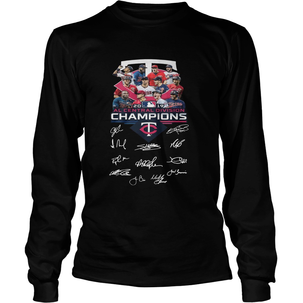 Squad Minnesota Twins al central division champion signature LongSleeve