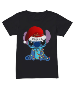 Stitch Ohana Christmas lights  Classic Women's T-shirt